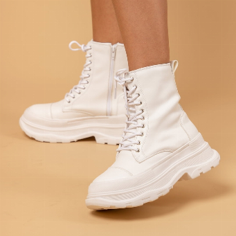 Combat boots Catalina - blanca