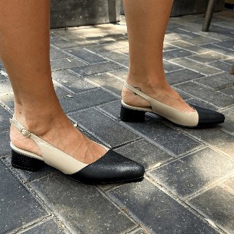 Loafers Ariana - Negro/Beige