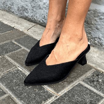 Mules Pierina - Denim negro