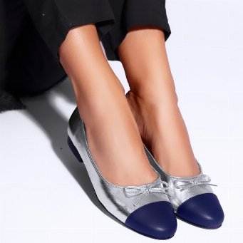 BALLERINAS MALVA PLATA / NEGRO _PRE ORDER
