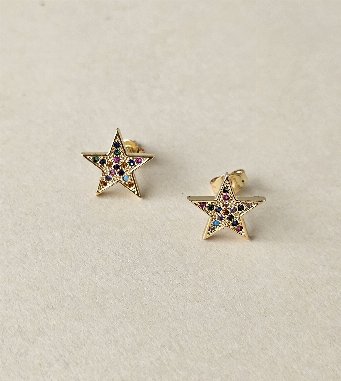 Aretes pegados Estrella
