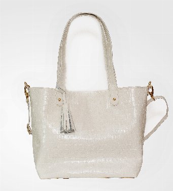 BOLSO JIMENA CROCO BLANCO HUMO
