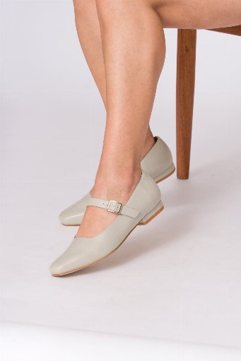Mary Janes flats Irma - hueso