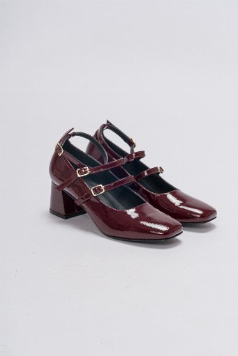 Mary janes Bruna - guinda 