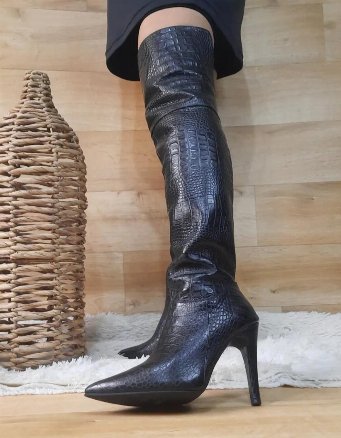 BOTAS BUCANERAS CROCO NEGRO PRE ORDER