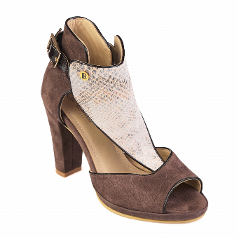 PUMP ESCAMA COLOR MARRON KASSY