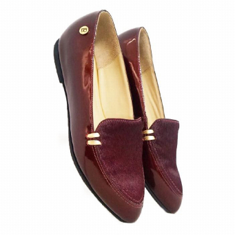 LOAFER VINO CON PIEL 