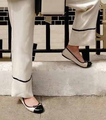 Ballerinas Olivia Cream Black