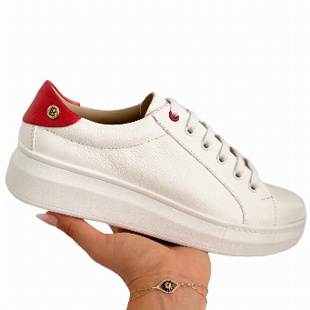 RITA LINARES ZAPATILLA BASIC WHITE RED 