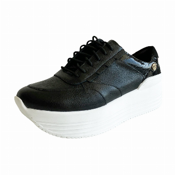 ZAPATILLA TACON BLANCA NEGRO